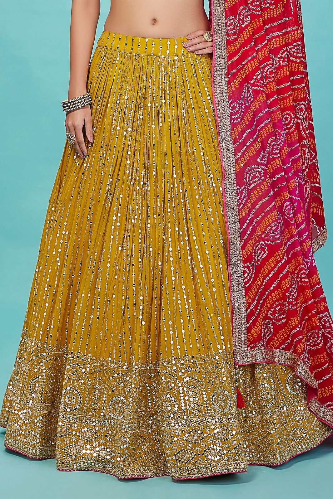 SUNFLOWER YELLOW LEHENGA CHOLI