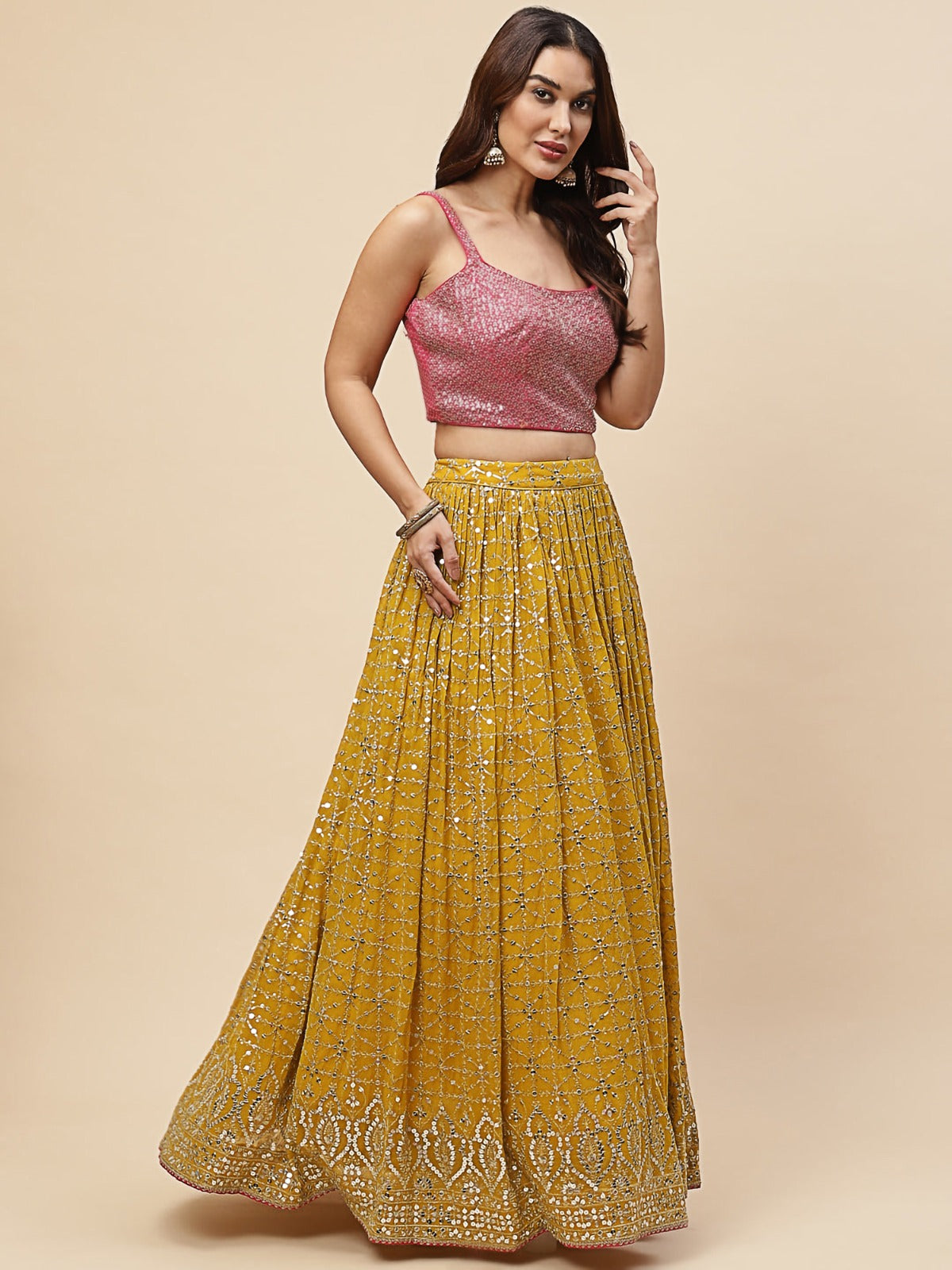 MUSTARD YELLOW LEHENGA CHOLI