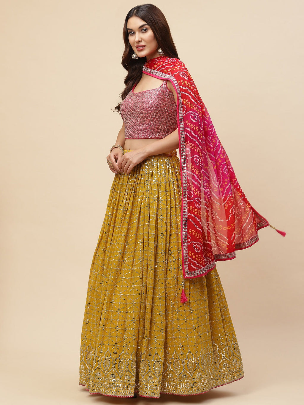 MUSTARD YELLOW LEHENGA CHOLI