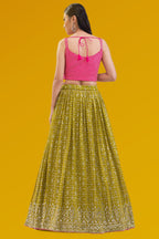 OLIVE LEHENGA CHOLI