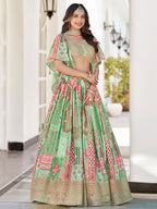 PASTEL GREEN EMBROIDERED LEHENGA CHOLI