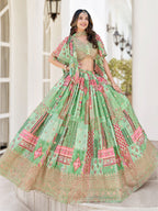 PASTEL GREEN EMBROIDERED LEHENGA CHOLI
