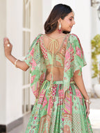 PASTEL GREEN EMBROIDERED LEHENGA CHOLI