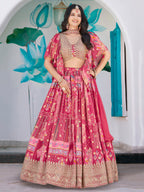 LOTUS PINK SILK LEHENGA CHOLI