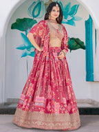 LOTUS PINK SILK LEHENGA CHOLI