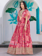 LOTUS PINK SILK LEHENGA CHOLI