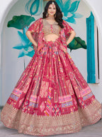 LOTUS PINK SILK LEHENGA CHOLI