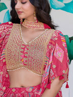 LOTUS PINK SILK LEHENGA CHOLI