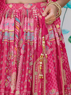 LOTUS PINK SILK LEHENGA CHOLI