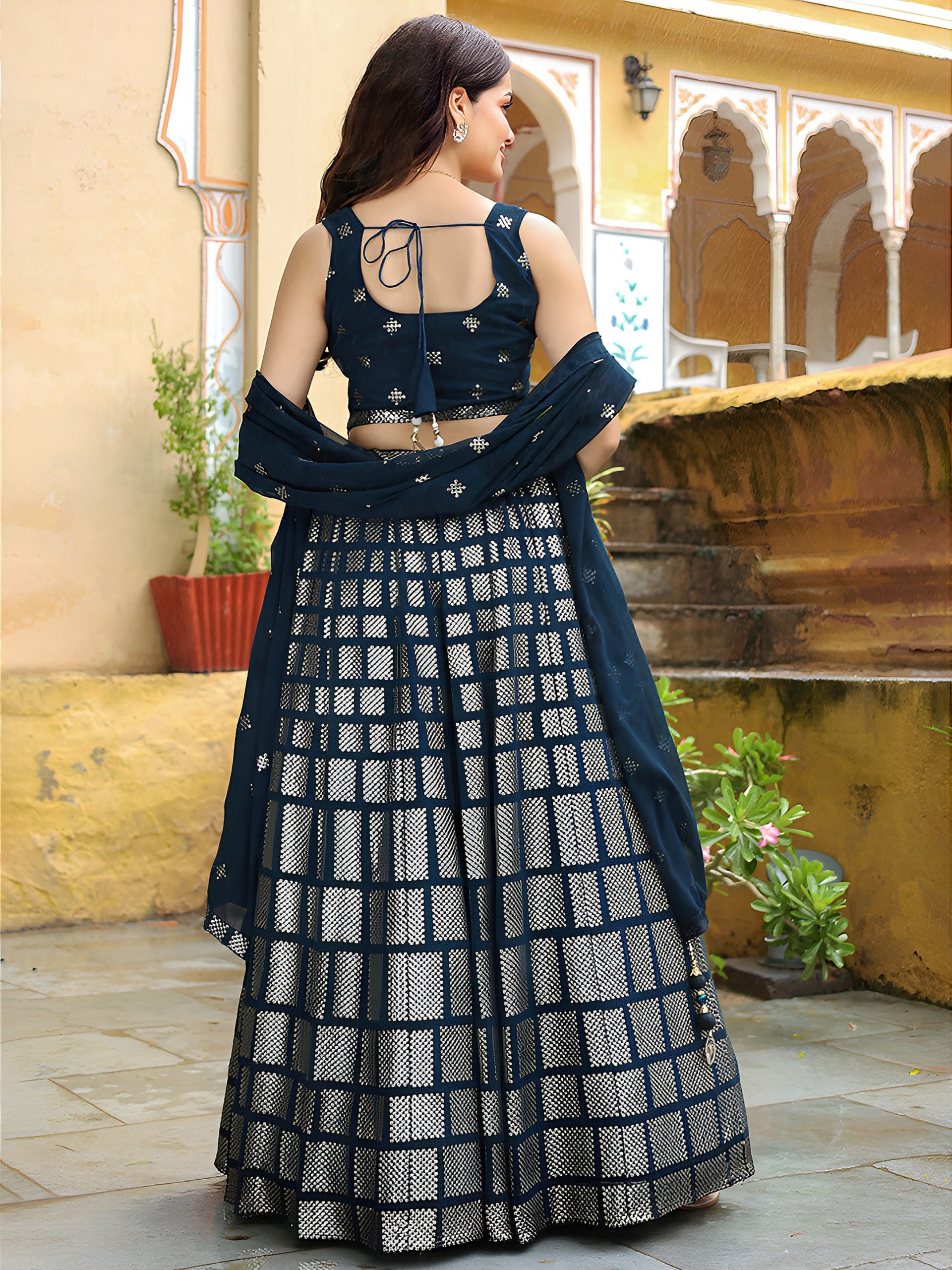 NAVY BLUE LEHENGA CHOLI