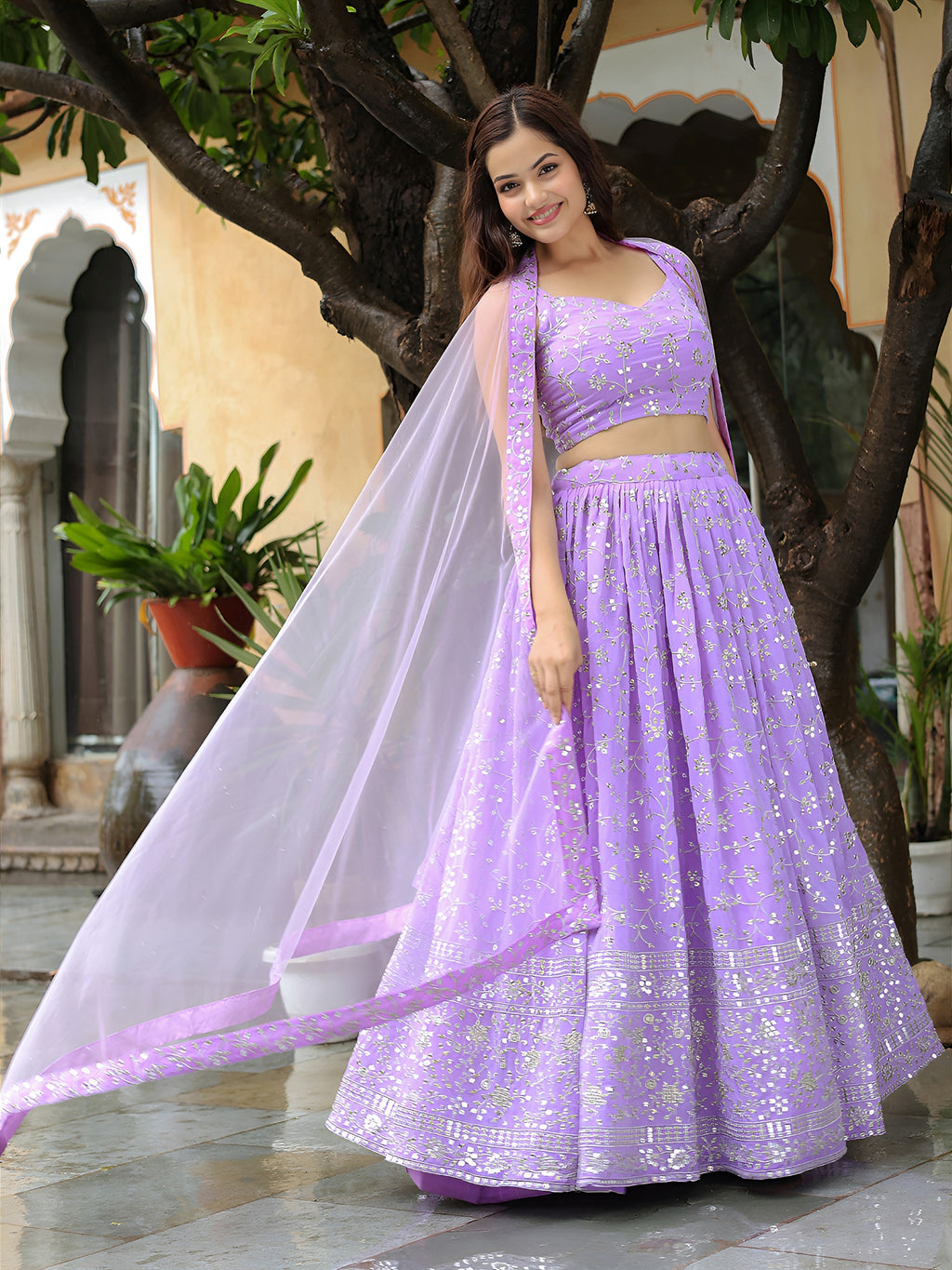 LAVENDER LEHENGA CHOLI