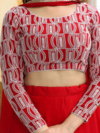 ELEGANT RED FESTIVE LEHENGA CHOLI