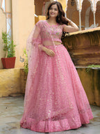 PINK EMBROIDERED LEHENGA CHOLI