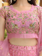 PINK EMBROIDERED LEHENGA CHOLI