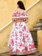 WHITE FLORAL LEHENGA CHOLI