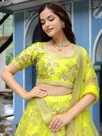 Neon Green Lehenga Choli