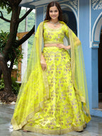 Neon Green Lehenga Choli