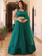 TEAL GREEN LEHENGA CHOLI