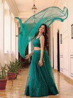 TEAL GREEN LEHENGA CHOLI