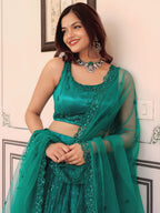 TEAL GREEN LEHENGA CHOLI