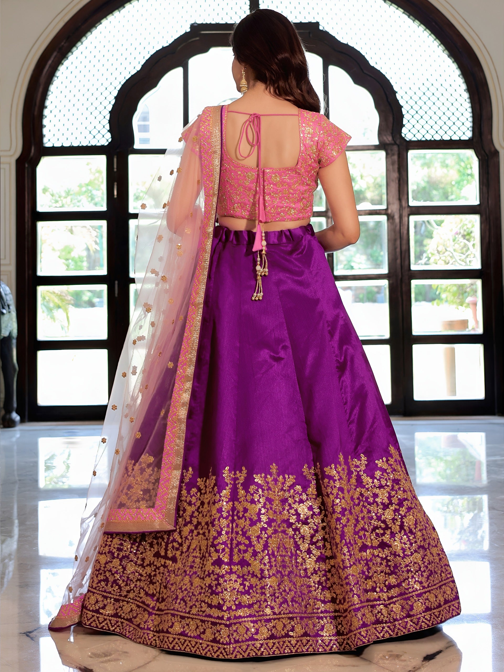 PURPLE & PINK LEHENGA CHOLI