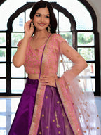PURPLE & PINK LEHENGA CHOLI