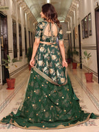 DARK GREEN LEHENGA CHOLI
