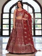 MAROON LEHENGA CHOLI