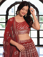 MAROON LEHENGA CHOLI