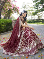 ROYAL MAROON LEHENGA CHOLI