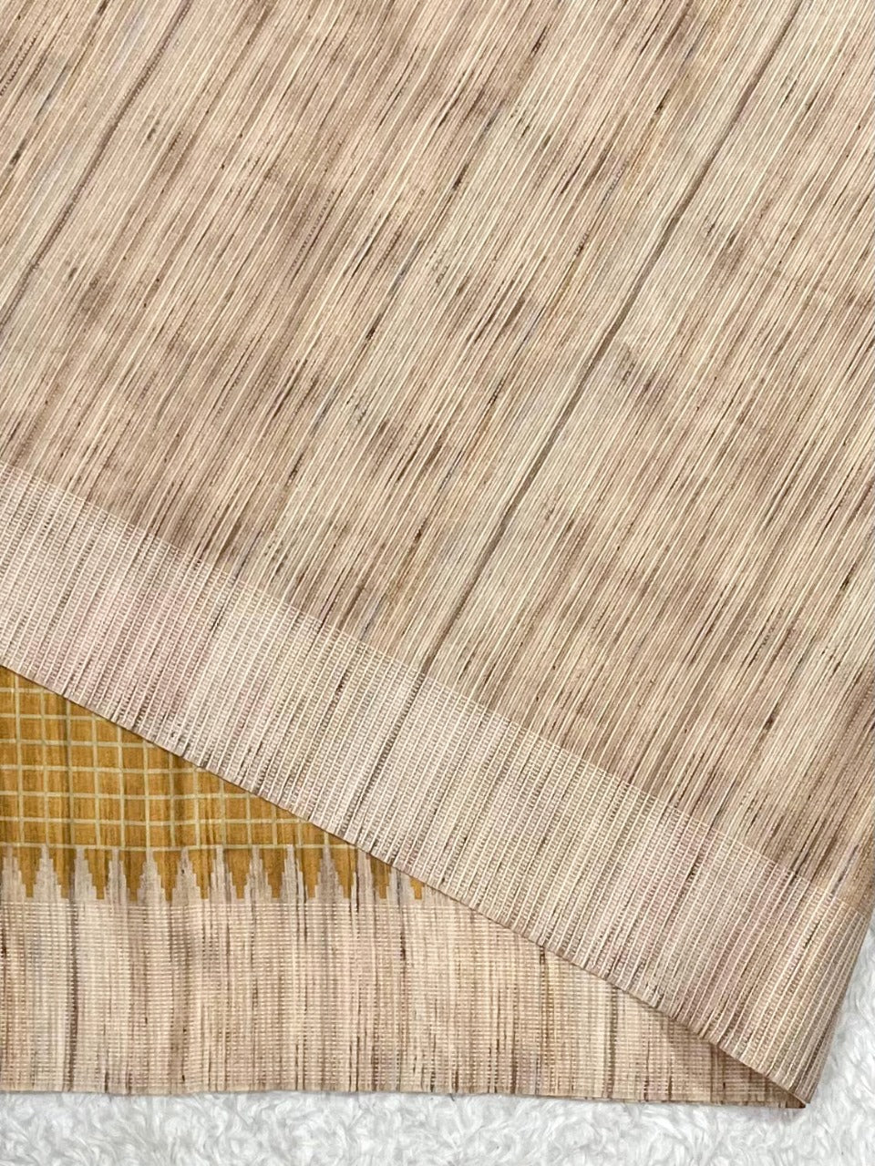 Cider Orange Desi Tussar Silk Saree