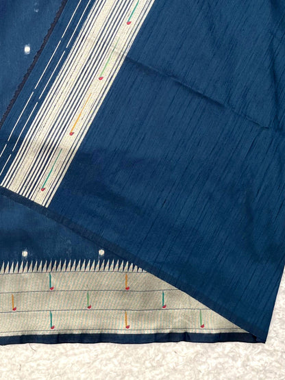 Classic Blue Kosa Silk Saree