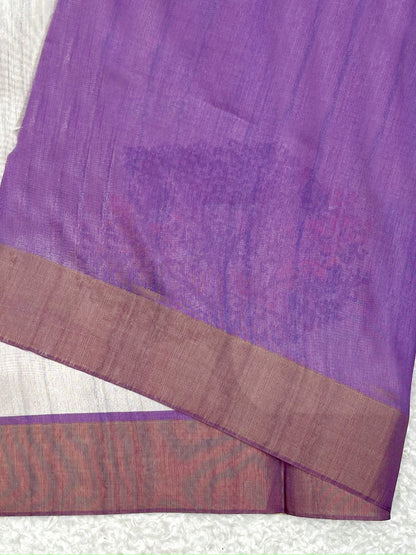 Coin Grey Tussar Silk Saree