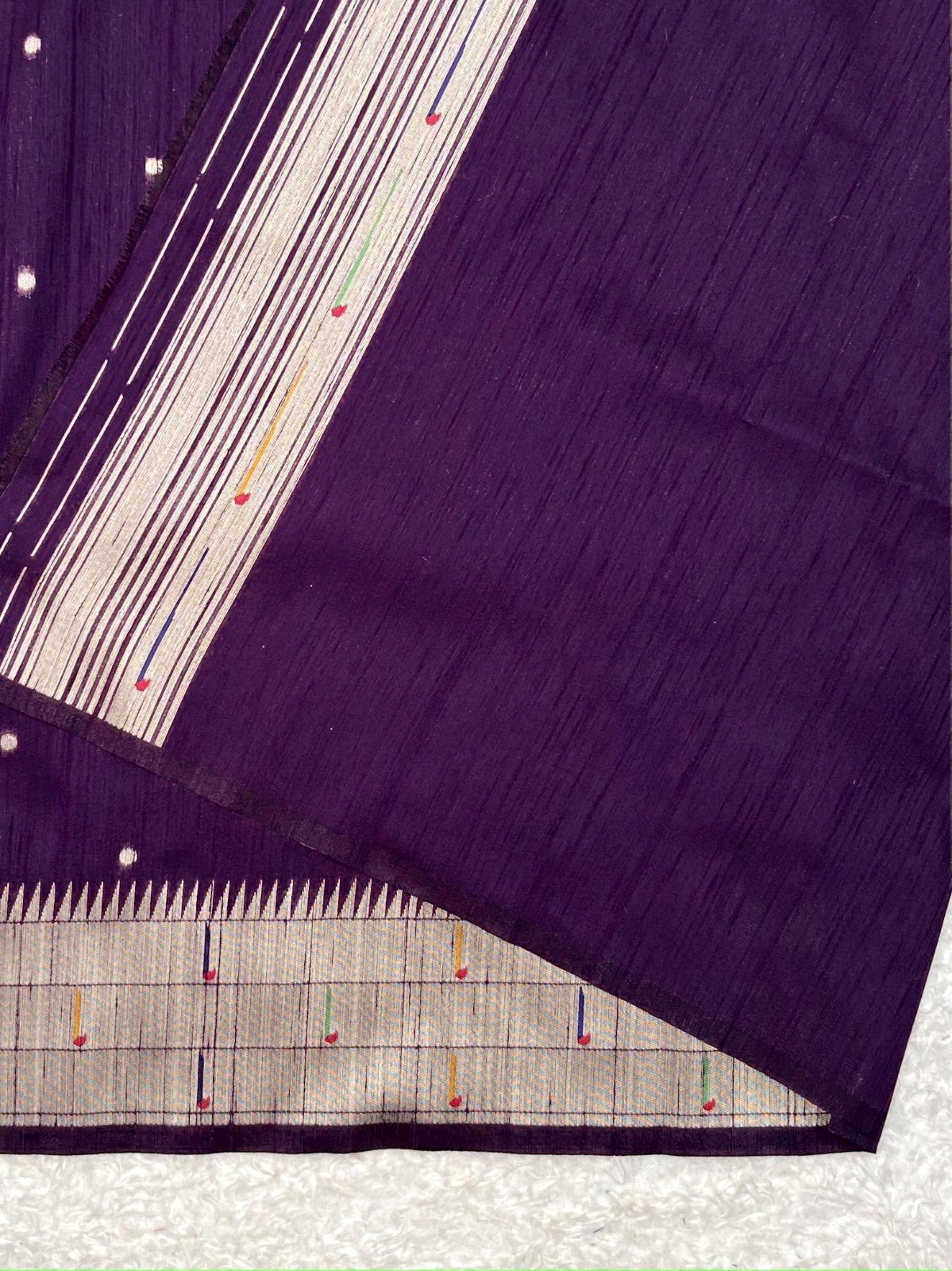 Grape Violet Kosa Silk Saree