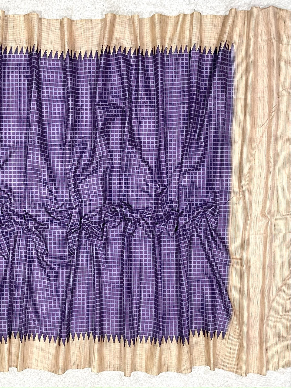 Grape Violet Desi Tussar Silk Saree