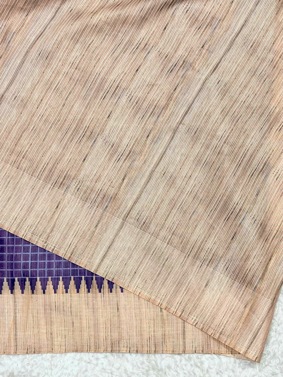 Grape Violet Desi Tussar Silk Saree