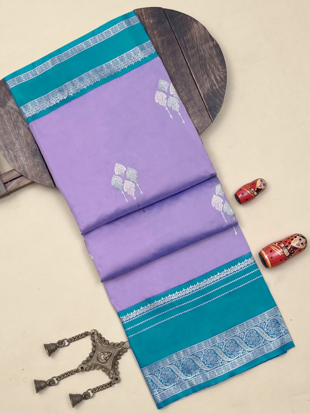 Lavender Banarasi Silk Saree