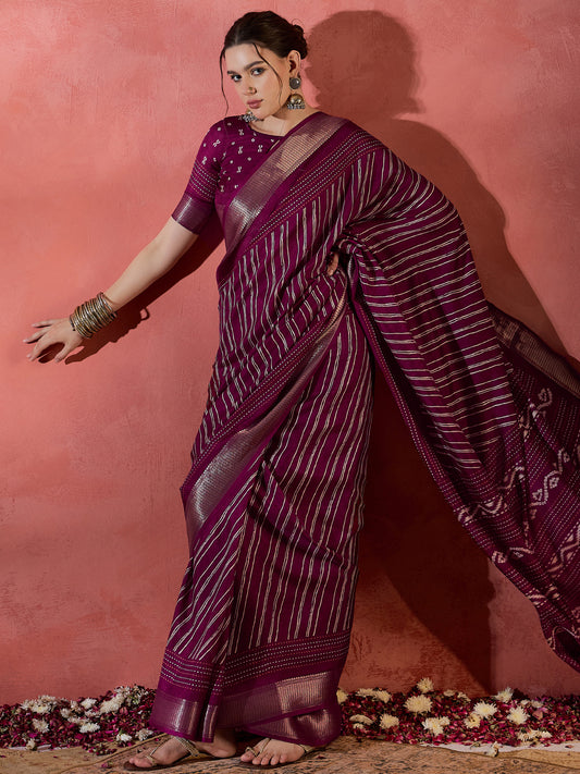 Mahogony Sungudi Silk Saree