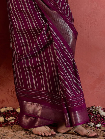 Mahogony Sungudi Silk Saree