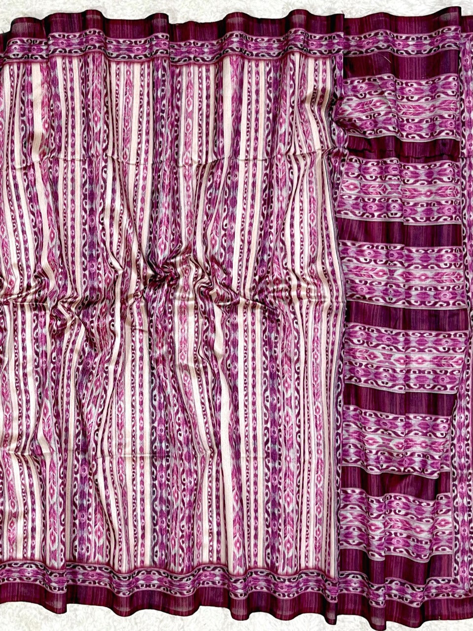 Mulberry Violet Tussar Silk Saree