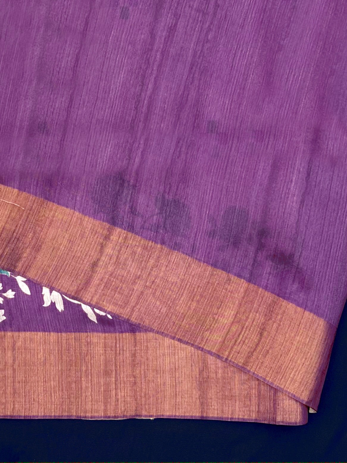 Multicolor With Green Border Tussar Silk Saree