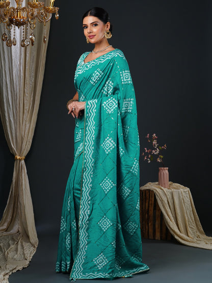 Sequins Silk Saree