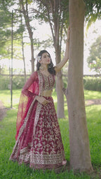 ROYAL MAROON LEHENGA CHOLI