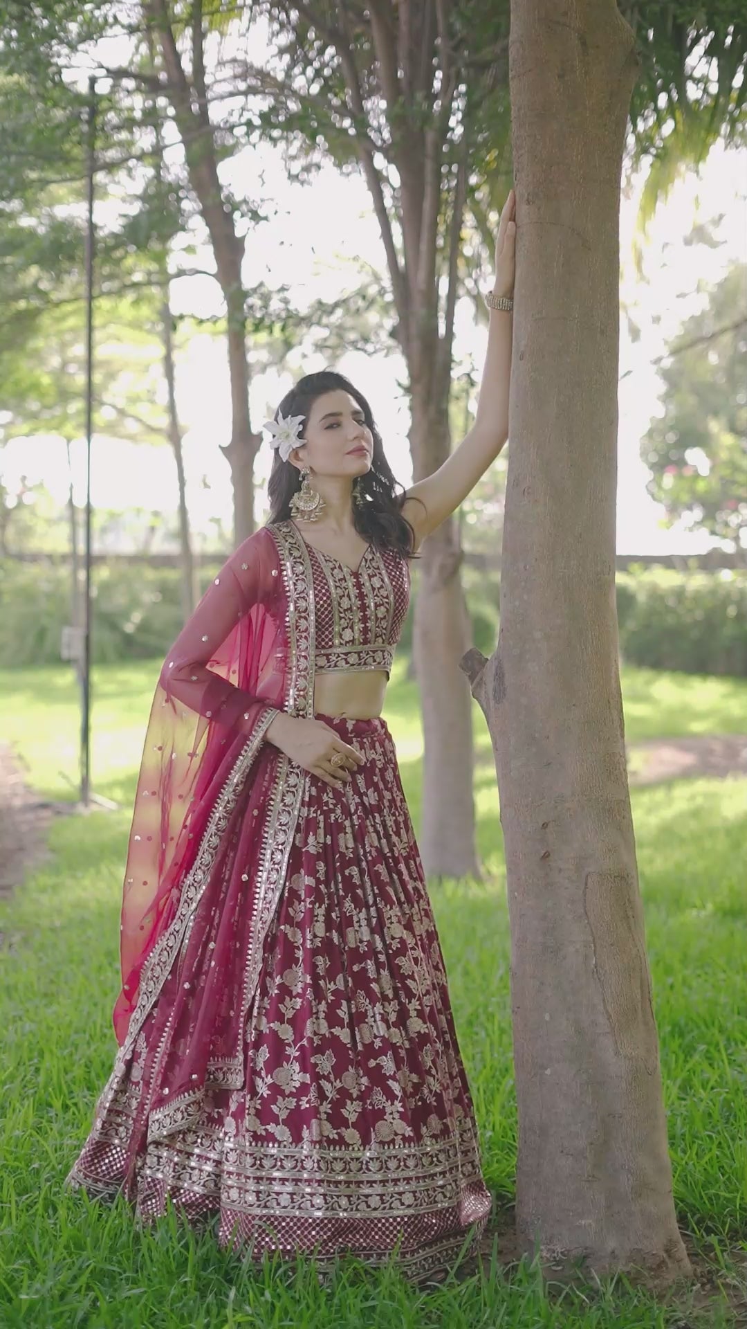 ROYAL MAROON LEHENGA CHOLI