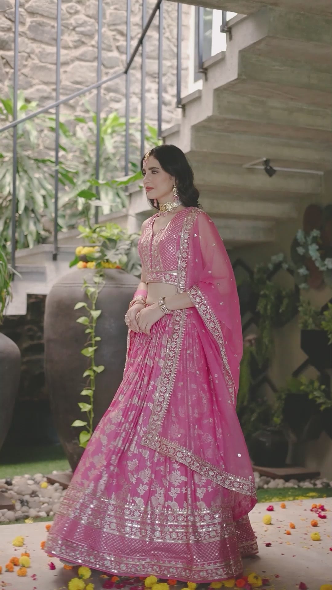 HOT PINK LEHENGA CHOLI