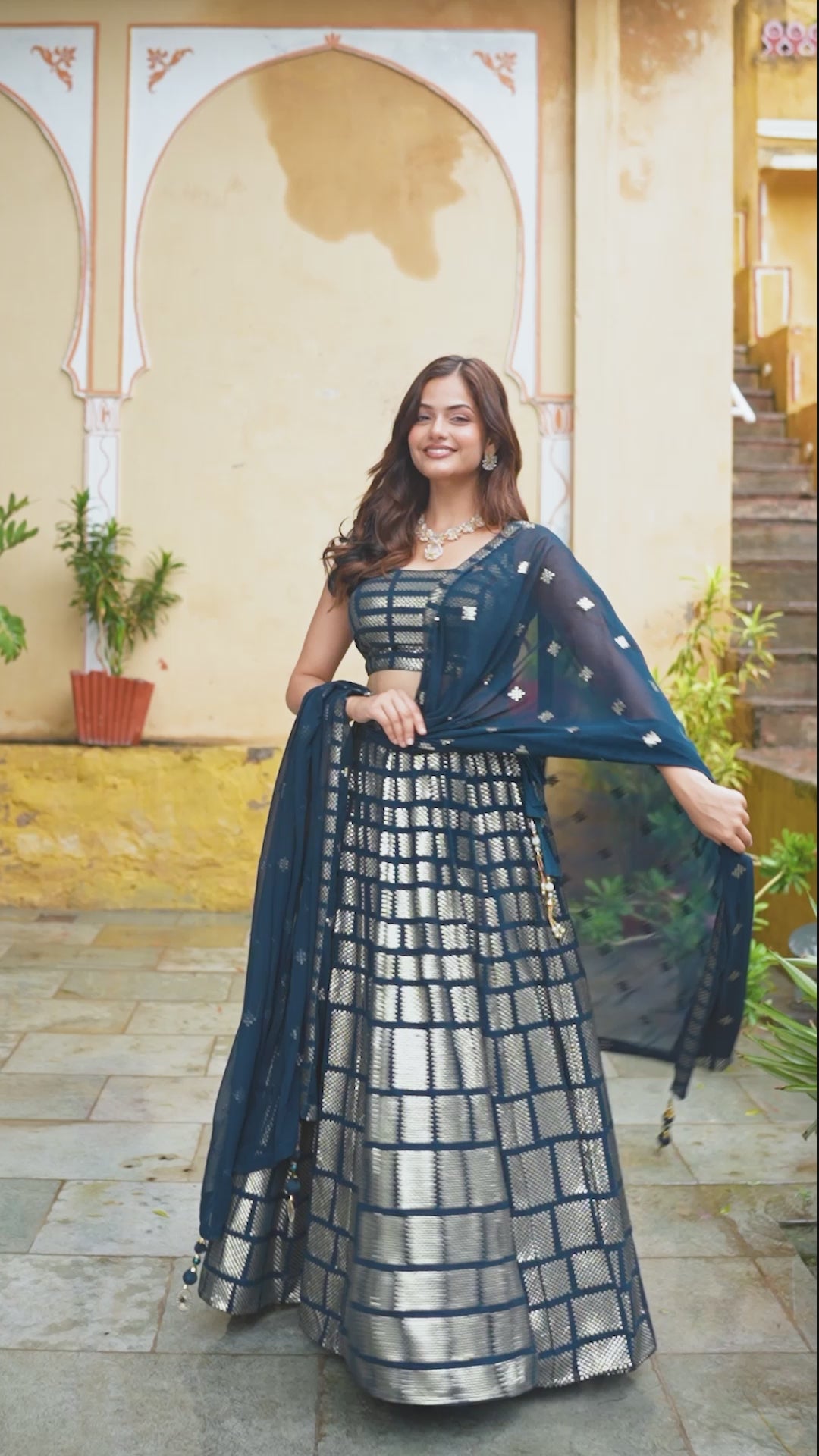 NAVY BLUE LEHENGA CHOLI