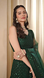 PINE GREEN LEHENGA CHOLI
