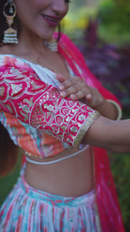 MEGENTA PINK RECEPTION LEHENGA CHOLI