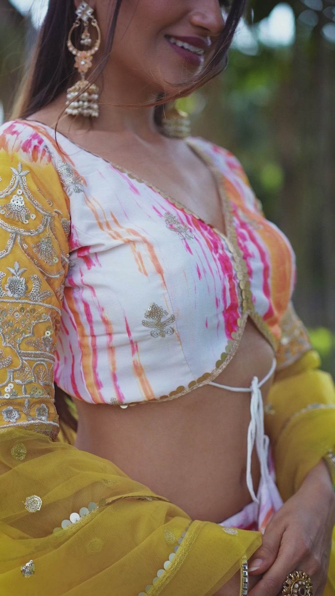 CORN YELLOW SILK LEHENGA CHOLI