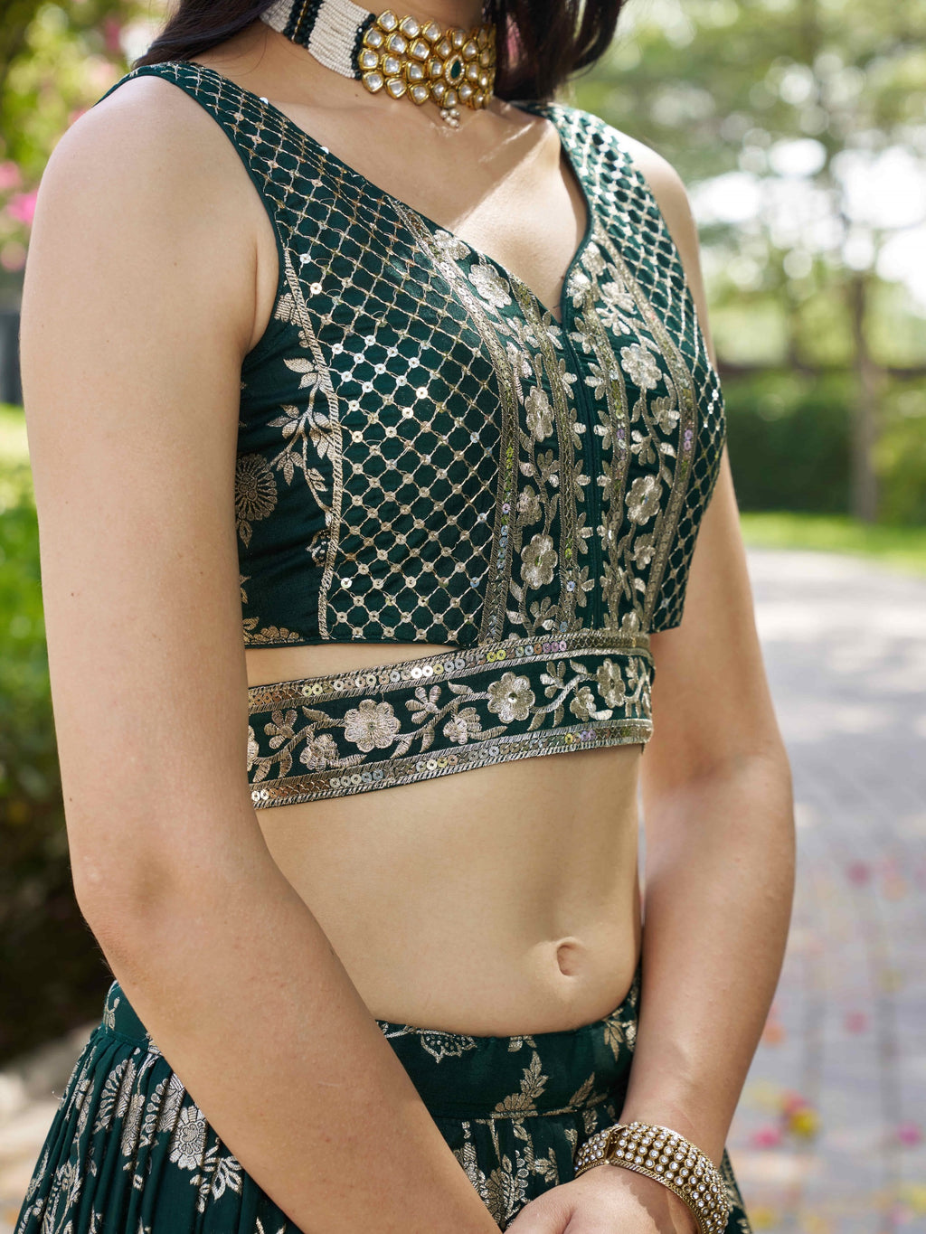 GREEN LEHENGA